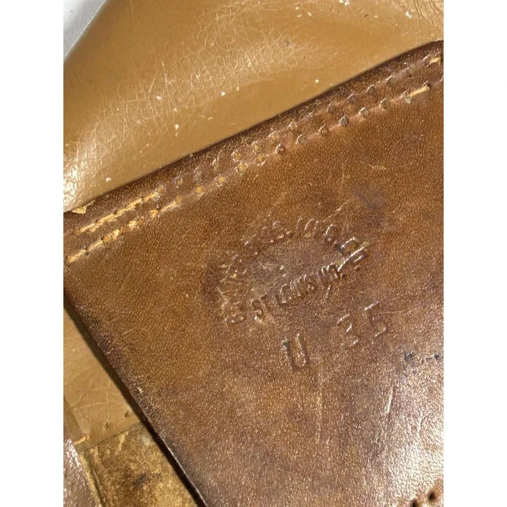 Vintage Brauer Bros. Mfg. St. Louis Leather Suede Holster 4 Inches U 35 Padded